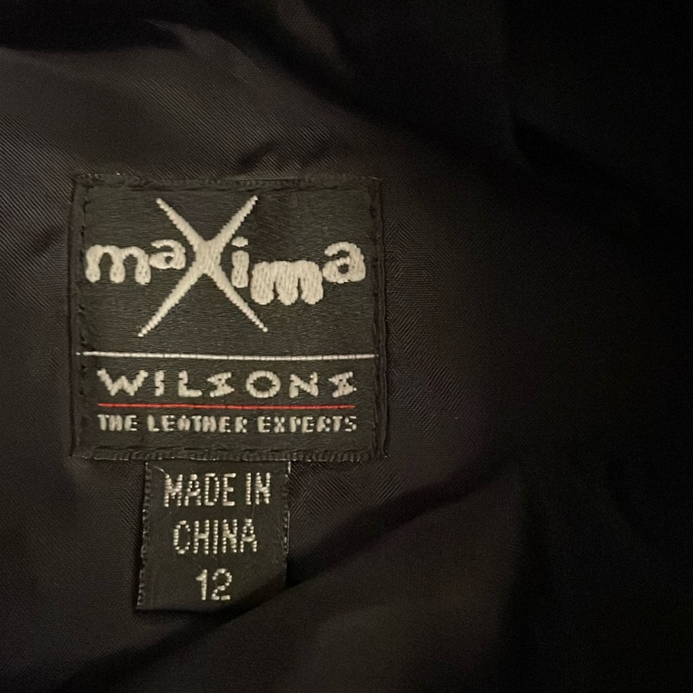 Vintage Wilson leather mini skirt with belt